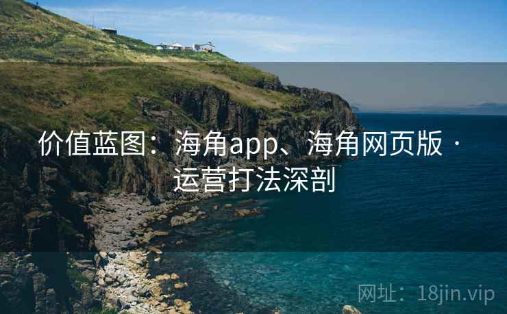 价值蓝图：海角app、海角网页版 · 运营打法深剖