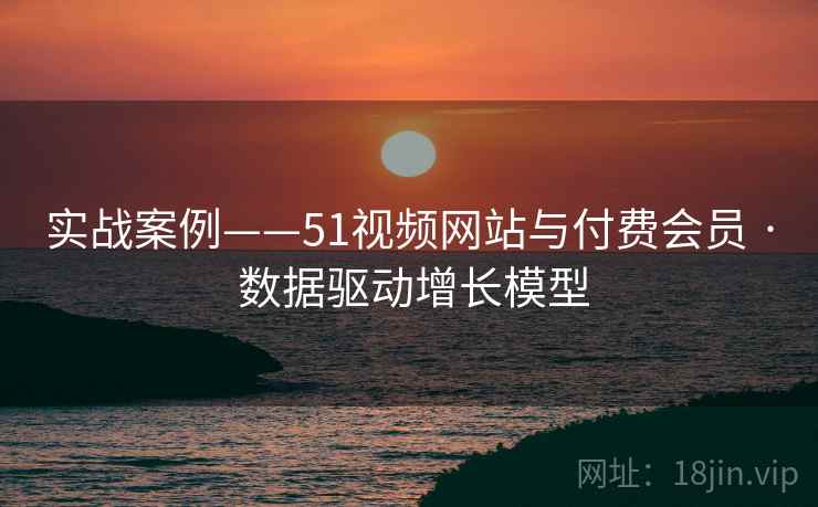 实战案例——51视频网站与付费会员 · 数据驱动增长模型