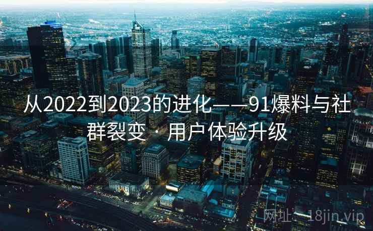 从2022到2023的进化——91爆料与社群裂变 · 用户体验升级