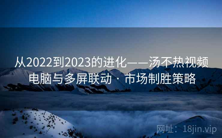 从2022到2023的进化——汤不热视频电脑与多屏联动 · 市场制胜策略