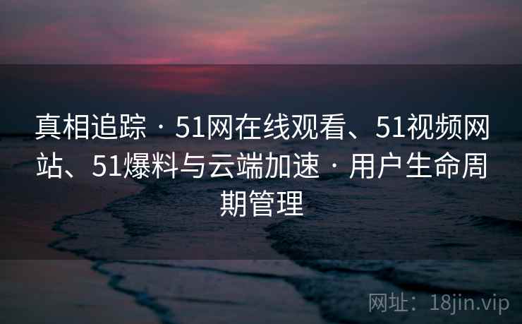 真相追踪 · 51网在线观看、51视频网站、51爆料与云端加速 · 用户生命周期管理 真相追踪 · 51网在线观看、51视频网站、51爆料与云端加速 · 用户生命周期管理